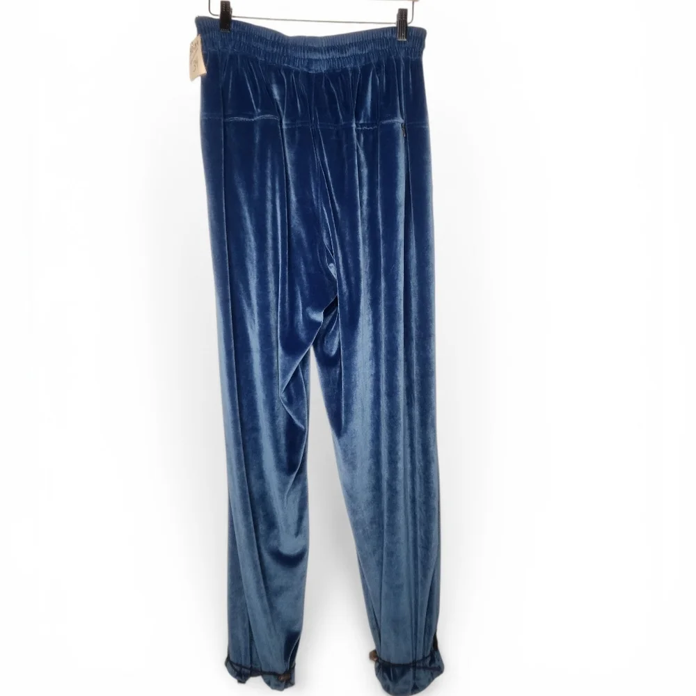 Nike Jordan Vintage 90s Y2K Velour Sweatpants in Blue Size L